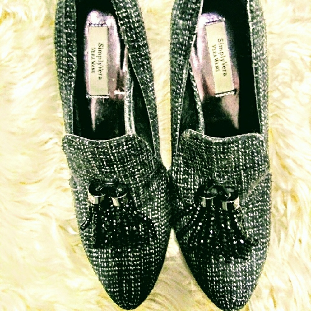 Women's Simply Vera Wang Gray/Black Beaded Tassel
